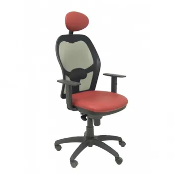 

15SNSPGRAC black mesh Jorquera seat similskin garnet with fixed headboard PIQUERAS and CRESPO