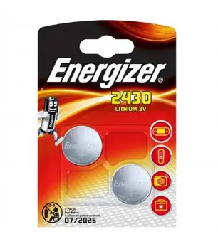 

Pilas de boton Energizer bateria original Litio CR2430 3V en blister 2X Unidades
