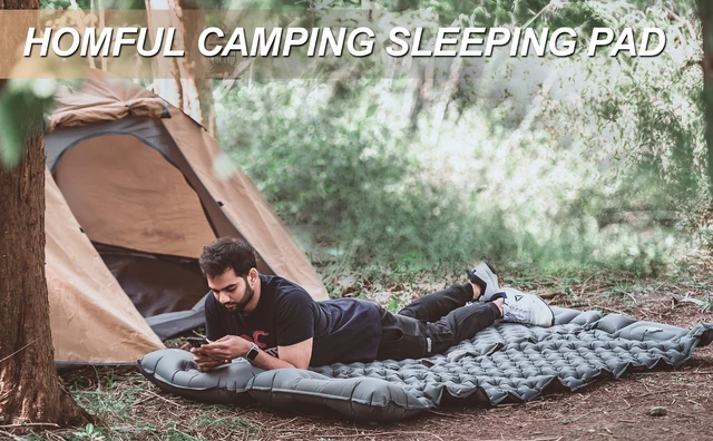 Double Sleeping Pad For Camping, Ultralight Inflatable Sleeping
