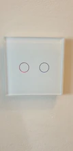 Glass-Panel Switch Power-Sensor Wall Crystal Livolo Eu Led-Backlight 2-Gang 7colors Standard