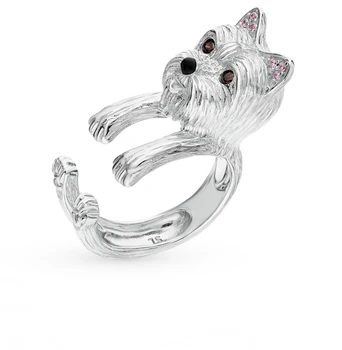 

Silver ring with cubic zirconia sunlight sample 925