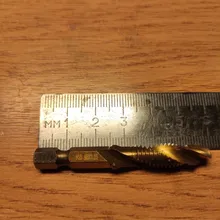 Taladro titanio plateado caña hexagonal HSS rosca de tornillo broca métrica taladro Bits máquina para tornillos compuesto M3 M4 M5 M6 M8 M10 herramientas de mano