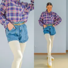 KarSaNy Boyfriend Oversized Shirt Plaid For Women Blouses And Tops Spring Loose Plaid