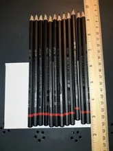 12 unids/lote lápices de dibujo conjunto de 2H-8B grafito lápices para el colegio caja de Metal lleno de arte de papelería suministros