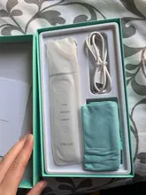 ANLAN-Limpiador ultrasónico facial de 45ºC, depurador ultrasónico por calor,45ºC, pala eléctrica exfoliante, cuidado térmico de la piel facial, limpiador de poros, estiramiento