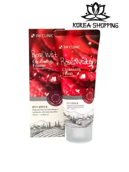 

3W Clinic Rose Water Foam Cleansing Пенка для умывания с розовой водой. 100% оригинал. Корейская косметика.
