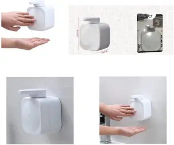 

Liquid dispenser: soap, Gel, Alcohol, etc. for wall, with suction cup.