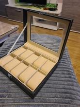 Caja de almacenamiento de reloj de cuero PU para hombre, organizador mecánico con 2/6/10/12 ranuras, expositor de relojes, Cajas de Regalo de joyería