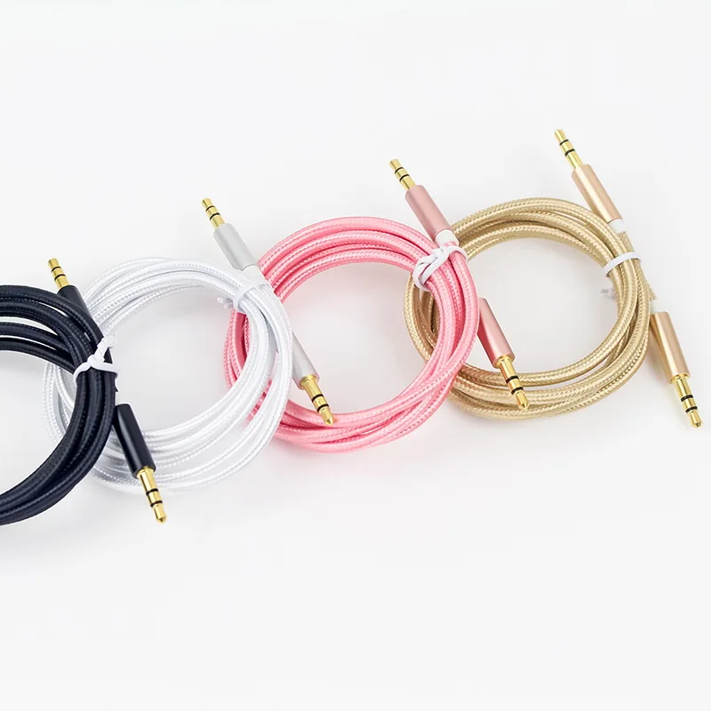 50pcs bundle 1m AUX Jack HD Audio Extension Cables 3 5mm Male to Female Auxiliary Stereo Cable 3 5 mm Speaker Headphone Cord