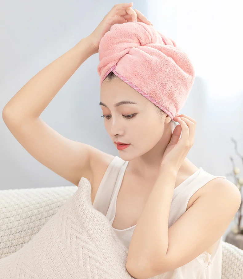 Magic Quick Dry Hair Hat Women Bathroom Super Absorbent Microfiber Bath Towel Hair Dry Cap Drop Shipping