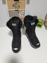 TUINANLE-Botas de nieve impermeables de media caña para mujer, botas cómodas con cordones, para invierno