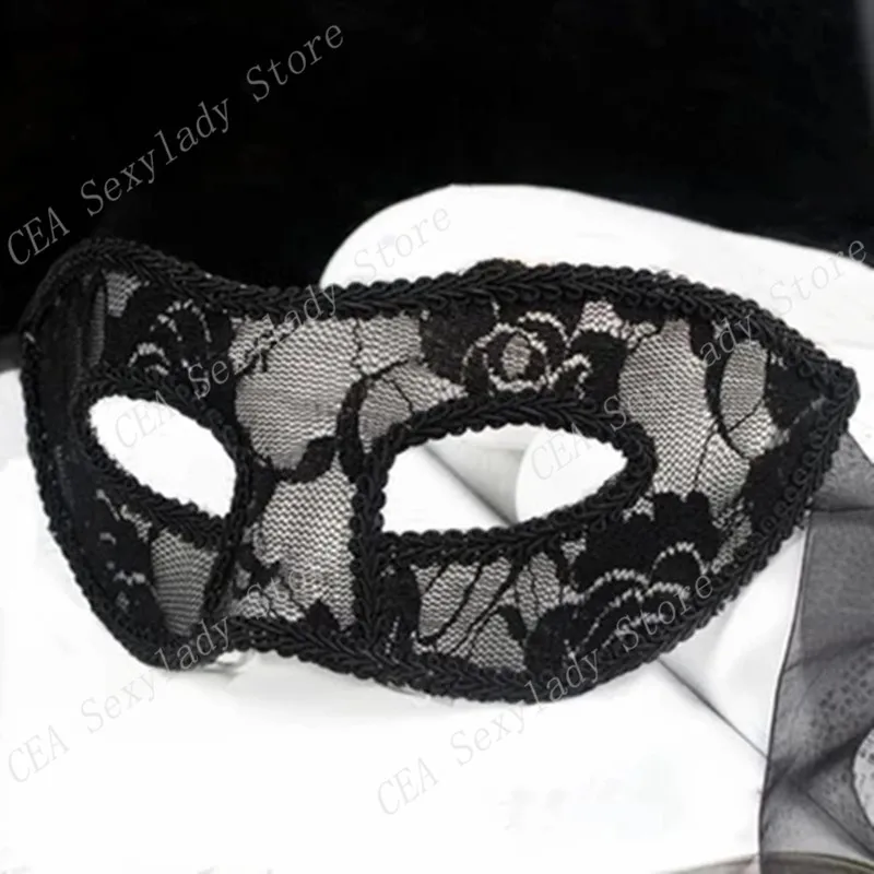 

Women Cosplay Hollow Lace Mask Half Face Prom Sexy Black Eye Mask Halloween Props Princess Nightclub Erotic Queen Eye Mask