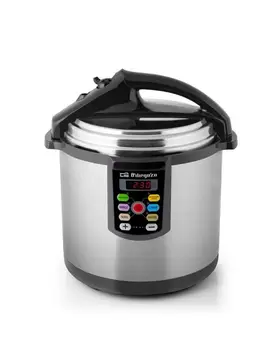 

Programmable electric pressure cooker ORBEGOZO HPE 6075 - 1000W-6L-timer start up to 24H-includes spoon and meter