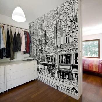 

Wall mural-Sketch of parisian fountain - 350x270 cm