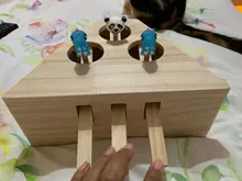 Toy Hamster Mouse Interactive-Maze Wooden Catnip Funny with Catch Chase Bite Solid 3/5-Holed