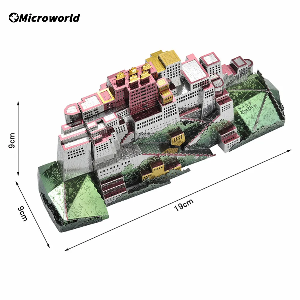 Microworld 3D Metal Assembled Puzzle Potala Palace Buildings Classical Kits Jigsaw Toy Christmas Desk Decoration Gift For Kids 4