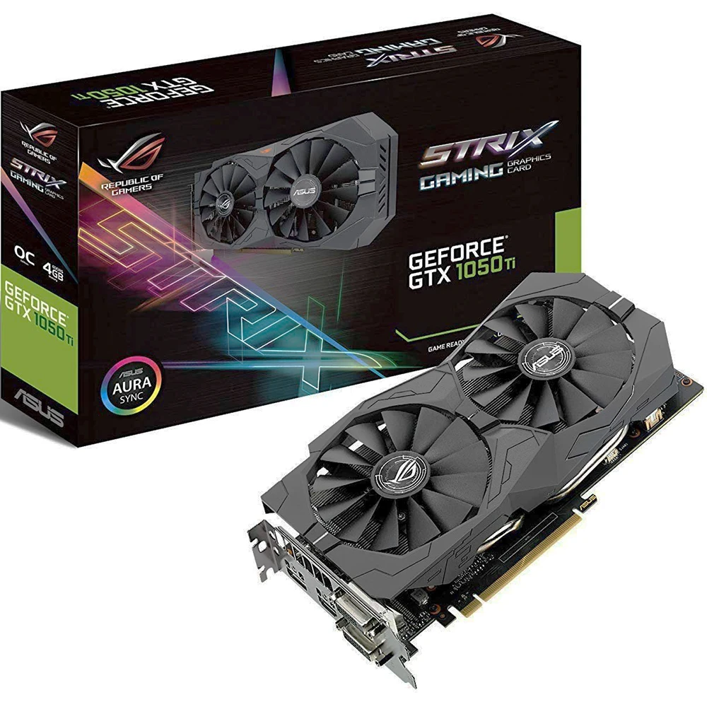 Видеокарта ASUS ROG nVidia GeForce GTX 1050 Ti 1430MHz 4096MB 7008MHz 128 bit RTL [STRIX-GTX1050TI-4G-GAMING]