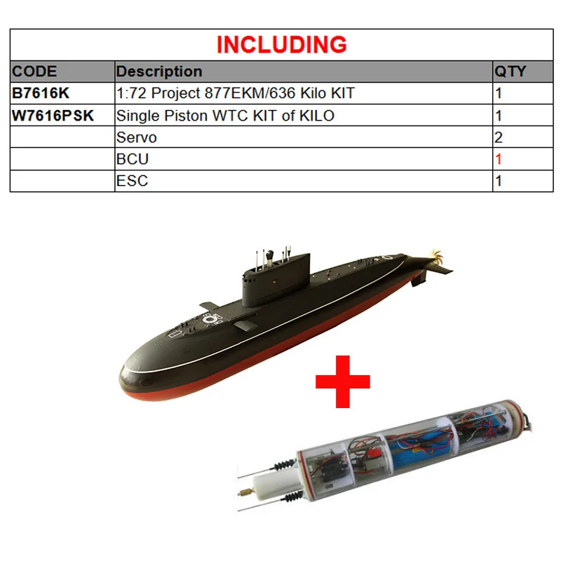 Arkmodel 1: 72 проект 877EKM/636 кило класс атака подводная лодка пластиковая модель комплект - Цвет: KILO with  piston