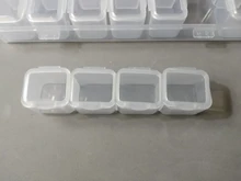 Mordoa-caja de almacenamiento de cuentas de plástico transparente con 28 ranuras, caja organizadora para herramientas de manicura de decoración de uñas, expositor de joyería