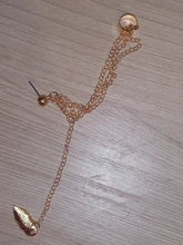 Uds.-Pendientes de Metal para mujer, joyería con personalidad, Clip para las orejas, Pendientes de borlas de hojas, regalo