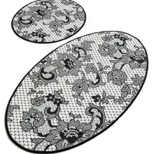 Коврики для ванной нескользящие Противоскользящие коврики противоскользящие кружева Djt 2'Li набор 60X100 см-50X60 см