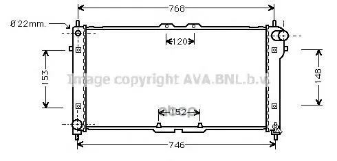 Радиатор Mazda 626 2.2-2.5 92-98 Ava Mz2073 Ava арт. MZ2073