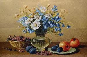 

Tapestry "Still Life with plums" (80x53) in a single frame