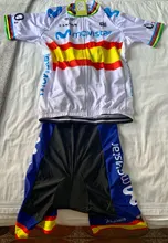 Conjunto de Ropa de Ciclismo DEL EQUIPO Movistar para hombre, Maillot, camisetas de verano, MTB, 2020