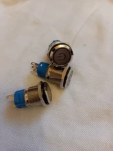 Switch Ring-Lamp-Power Symbol-Button Led-Light Metal 16mm Waterproof Self-Lock NO 1NO1NC