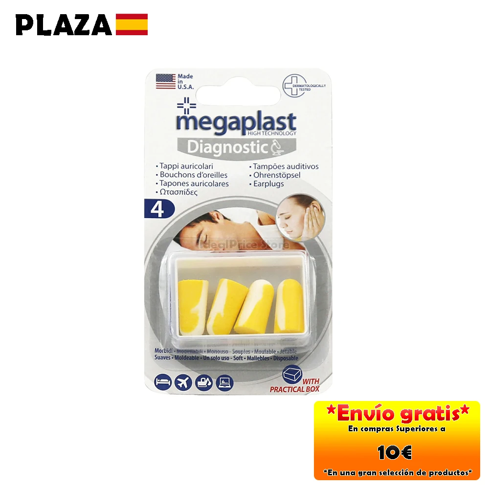 Idealprice Store® Tapones de espuma para oídos, protección auditiva, tapones para dormir, estudiar, trabajar, viajar, proyectos