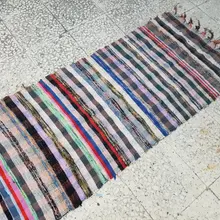 Винтажный келим бегун 2'2''x16'11''/66x516 см