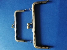 BDTHOOO DIY6.5/7,5/8,5/10,5/12,5/15/18/20cm monedero de marco metálico con asa para monedas, bolsas de Metal con cierre de broche, accesorios de marco para bolso