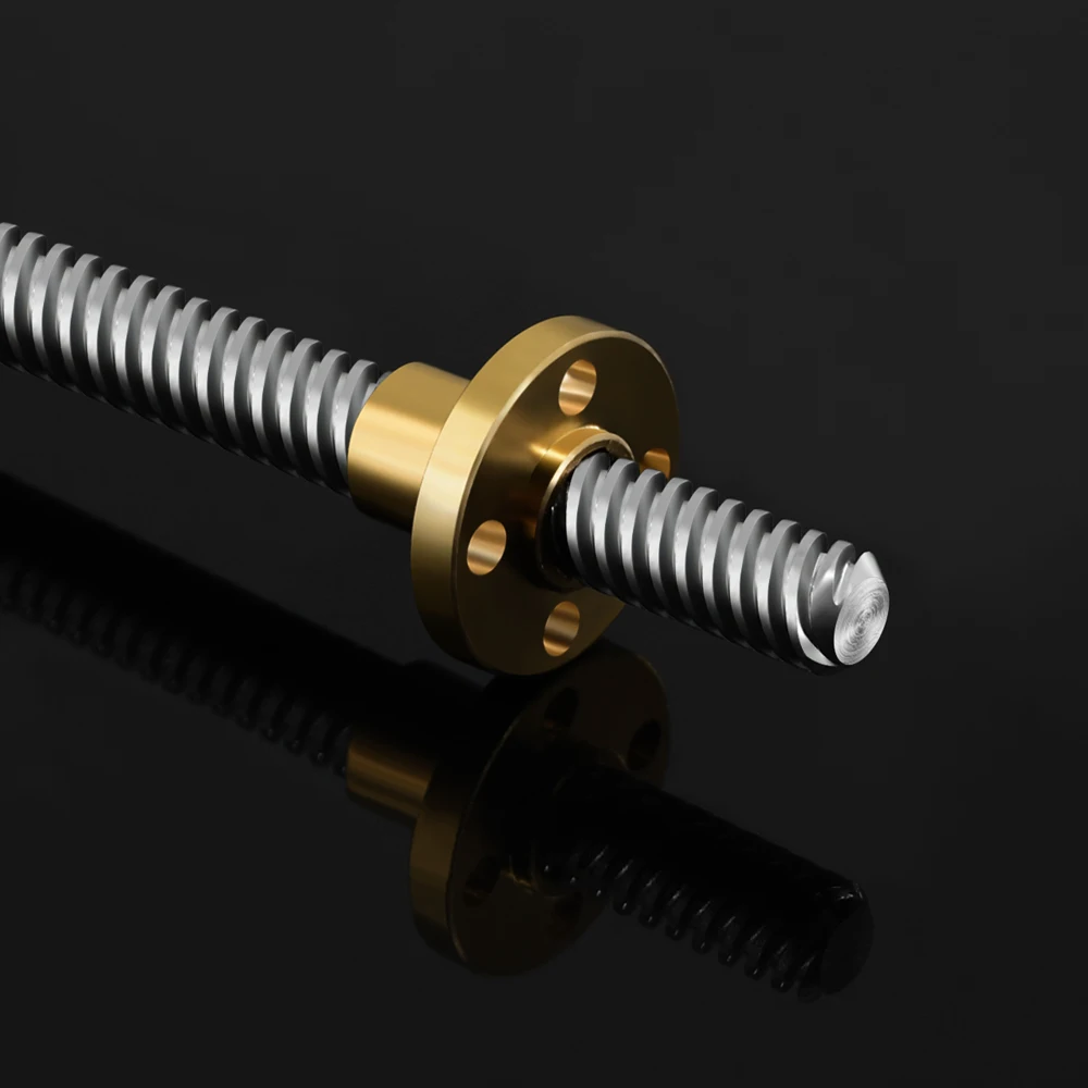 2 PCS 3D Printers Parts T8 Lead Screw 200mm 250mm 300mm 330mm 350mm lead screw 8mm Trapezoidal Screws Copper Nuts Leadscrew Part