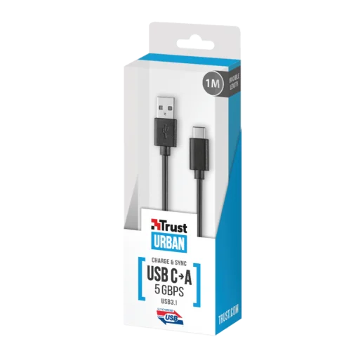 Кабель 21175 Trust UR USB3.1 USB-C USB-A 1м 5Гб/с SuperSpeed