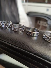 COOLTIME-anillos de acero inoxidable con Cruz Supernatural para hombre y mujer, Color plata, regalo de compromiso de boda, joyería