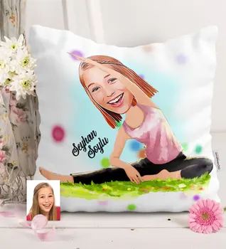 

Personalized Women 'S Yoga Themed Caricature Of Satin pillow-1 Casual Comfortable Special Design Reliable Quality Gift Home car