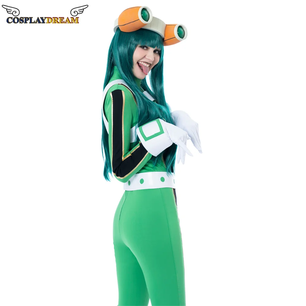 

Cosplaydream My Hero Academia Tsuyu Asui Cosplay frog Jumpsuit Costume Fighting Suit