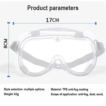 

Goggles Transparent Wide Vision Disposable Indirect Vent Prevent Infection Eye Mask Anti-Fog Splash Goggles