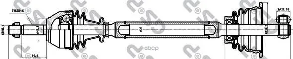 Привод В Сборе Renault Clio Ii/Kangoo 1.2-1.6 97-09 Лев. Gsp 250150 GSP арт. 250150