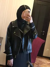 Jacket Women Basic-Coat Moto Aelegantmis Faux-Leather Plus-Size Winter Outerwear Autumn