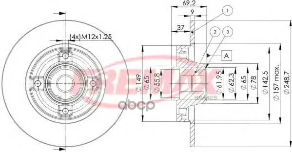 Тормозной Диск FREMAX арт. BD-4745