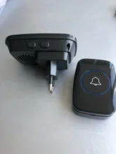 Timbre inalámbrico sin batería, luz led con enchufe europeo, resistente al agua, largo alcance de 300m, inteligente, 433mhz