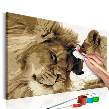 

DIY picture-Lion & lioness (love)-60x40 cm