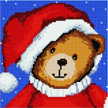 Алмазная мозаика BF 754 Новогодний мишка 20*20