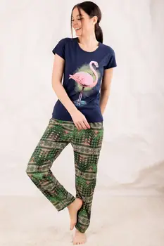 

Armonika Women Green Top Filamingo Printed Six Ethnic Pattern Sleepwear Kit ARM-20Y099085