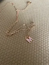 SIPENGJEL-collar con letra inicial de circón cúbico para mujer, colgante de Mini A-Z con letras, joyería coreana 2021