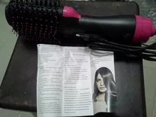 Secador de pelo 2 en 1 de un paso, cepillo de aire caliente, alisador de pelo, cepillo rizador, herramientas de estilismo de cabello, iones de pelo