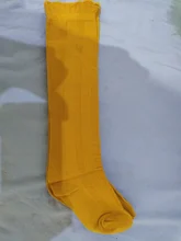 YWHUANSEN-Calcetines transpirables de encaje de algodón para niña, medias hasta la rodilla, para primavera, otoño e invierno, 1 par