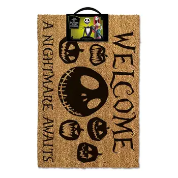 

DISNEY (THE NIGHTMARE BEFORE CHRISTMAS) -Doormat to NIGHTMARE AWAITS entrance home COCO NIGHTMARE Before Christmas JACK HALLOWEEN