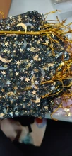 Bolsa de gasa de 50 Uds., bolsas negras de estrellas y luna de 9*12cm, paquete de organza de diseño especial, regalo de boda bronceado, paquete de joyería de dulces
